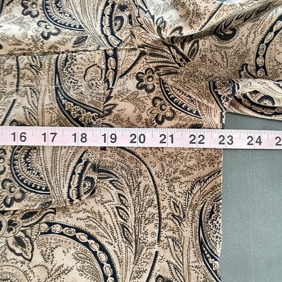 Vintage‎ Sag Harbor Brown Paisley Button Up Shirt Jacket 14 - Picture 6 of 7